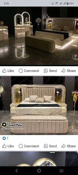 double bed/brass bed/bed set/furniture for sale 7