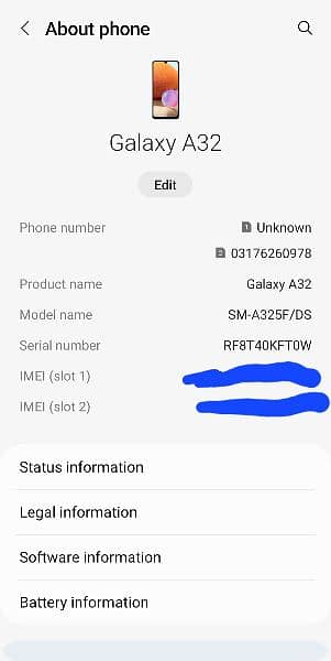 samsung galaxy A32 7