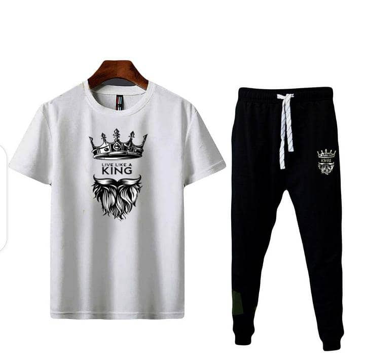 KING PRINTED T SHIRT & TROUSER  RS :- 1000 0