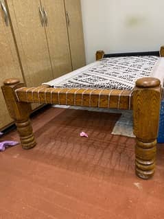 Unique Solid wood Charpai Neat clean condition (Just call me)