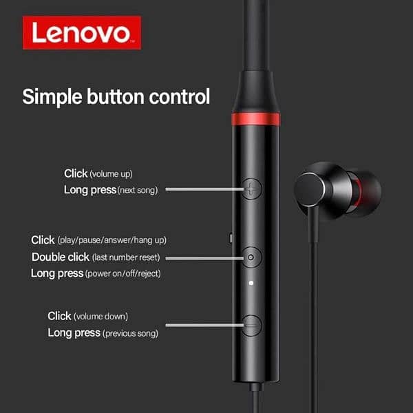 Lenovo Neckband Wireless headphones 4