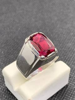 Rhodolite Garnet Ring Certified 0