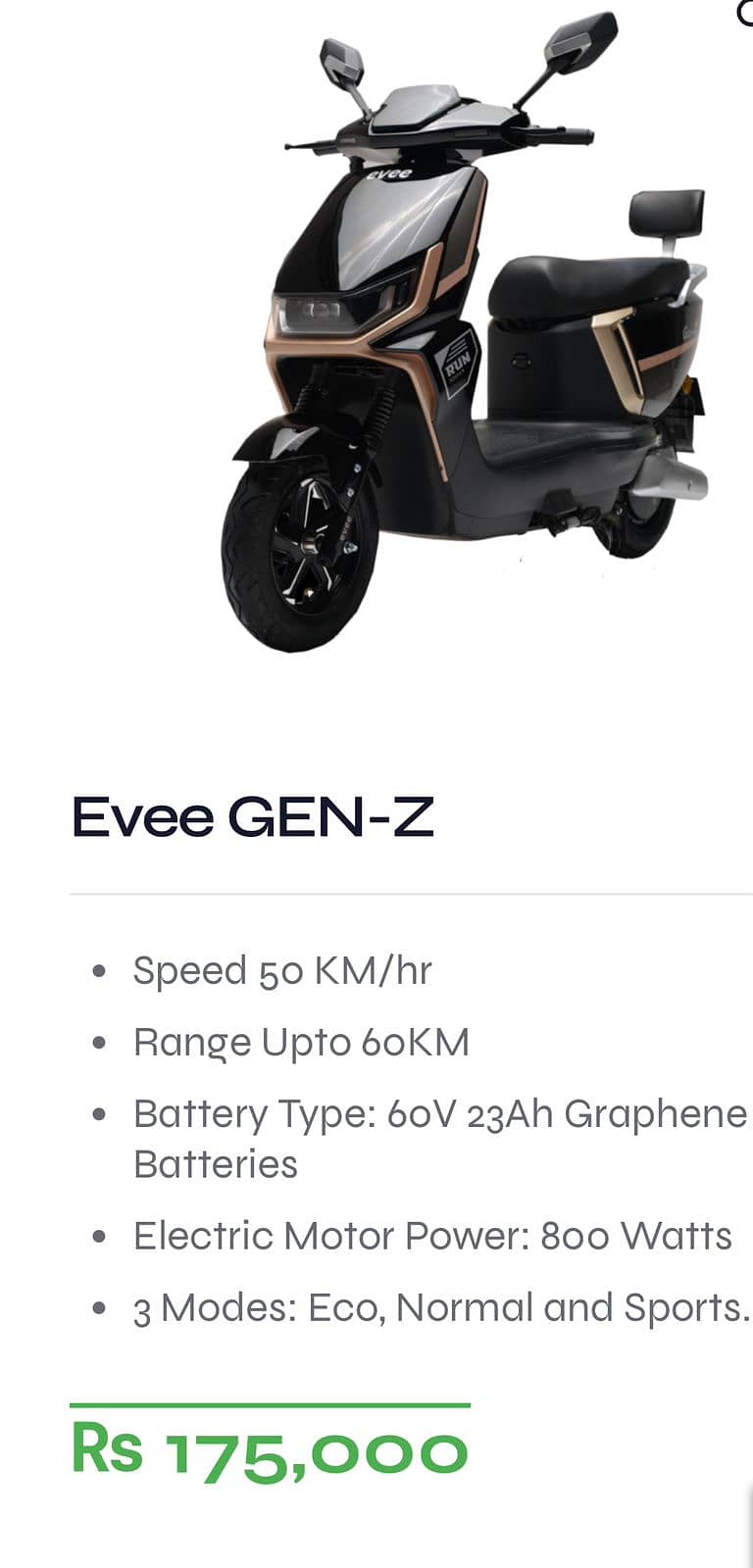 Evee ( Electric Scooter motercycle bike ) 1