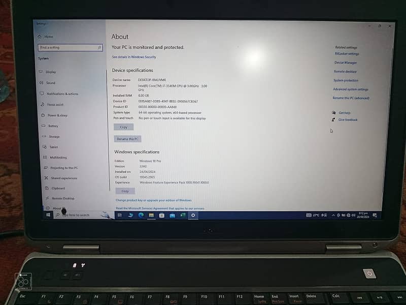 Dell Laptop Core i7 Window 10 Pro N without Battery Backup 0