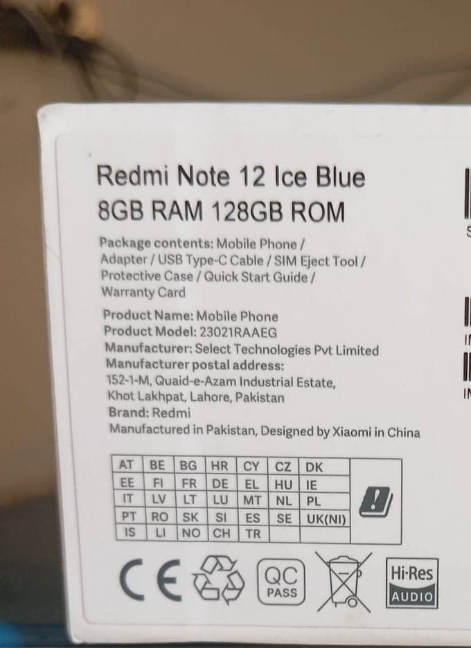 Redmi Note 12 8+4 GB Condition 10/10 With Compelete Box 4