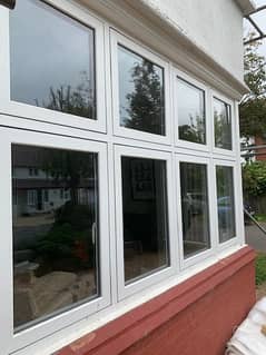 aluminium & upvc window single glaze openable door 12mm glasspartitio