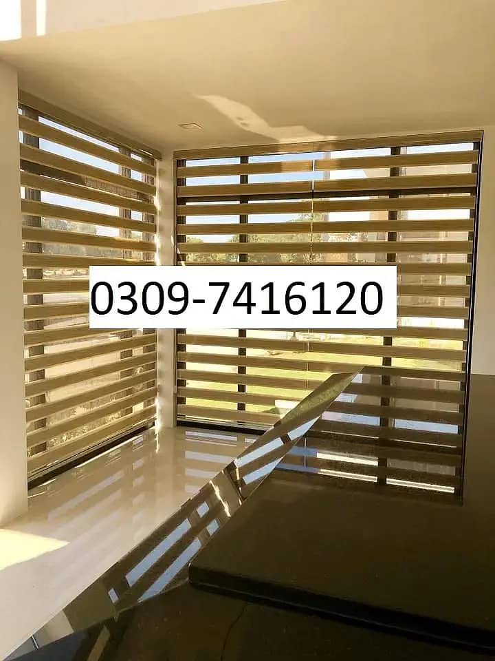 Window blinds curtains wooden roller vertical blind in Islamabad 7