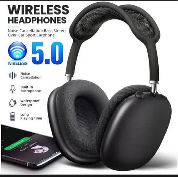 P9 pro max Wireless Bluetooth Headphones With Mic Noise Cancelling 2