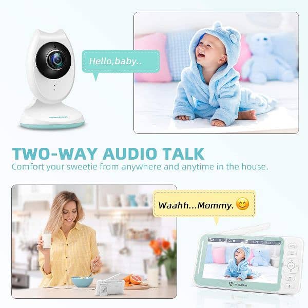 baby monitor temperature sensor tow talk back vedio baby monitor 1