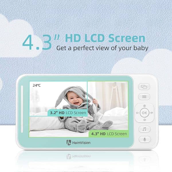 baby monitor temperature sensor tow talk back vedio baby monitor 2