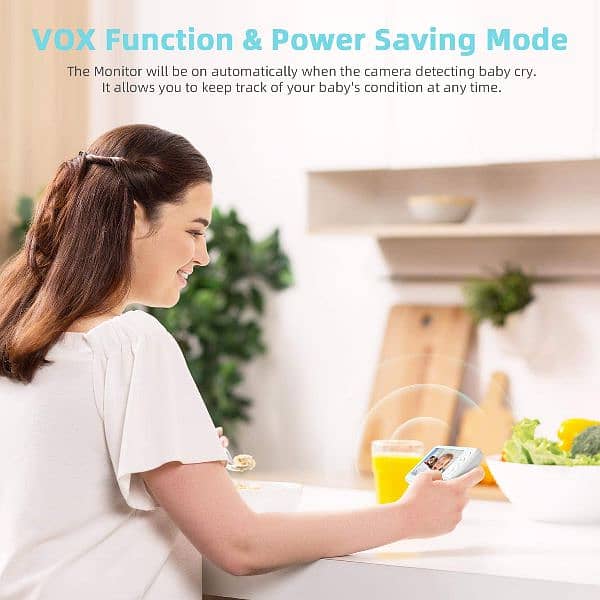 baby monitor temperature sensor tow talk back vedio baby monitor 4