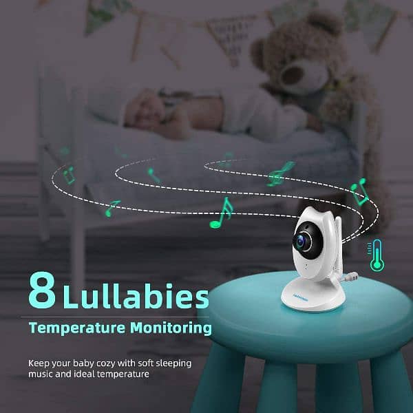 baby monitor temperature sensor tow talk back vedio baby monitor 5