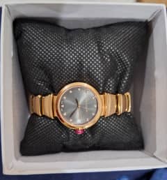 Rose Gold With Black Dial, Ladies Watch, bvlgari