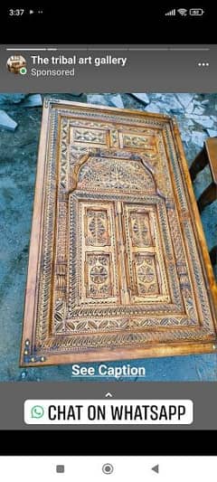 swati handmade work wooden center table 36"/60" available