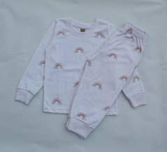 4 pcs kids cotton jersey printed shirt and trouser suit 0