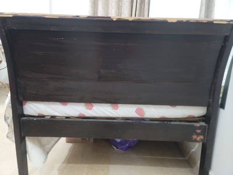 wooden single bed for sale with foam 5