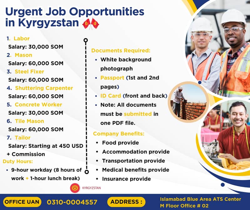 Urgent Job Opportunities in Kyrgyzstan 0