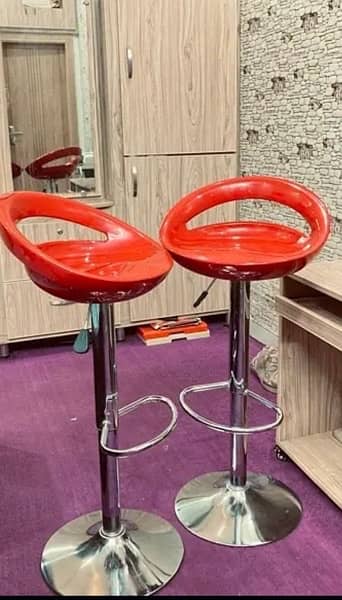 2 Round Bar Stools, Chairs for sale 2