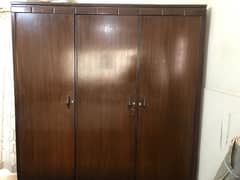 3 door huge Wooden Closet, Large Almari 0