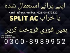 Apna Old / Used (Split Ac /Window Ac) Bs Aik Call per Hamay sell kare