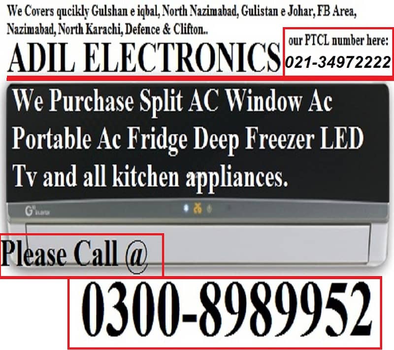 Apna Old / Used (Split Ac /Window Ac) Bs Aik Call per Hamay sell kare 7