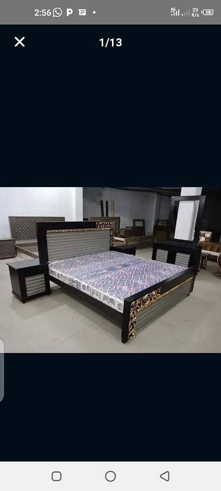 Single bed/King size bed/Dressing table/Bed set/Wooden bed/Furniture 18