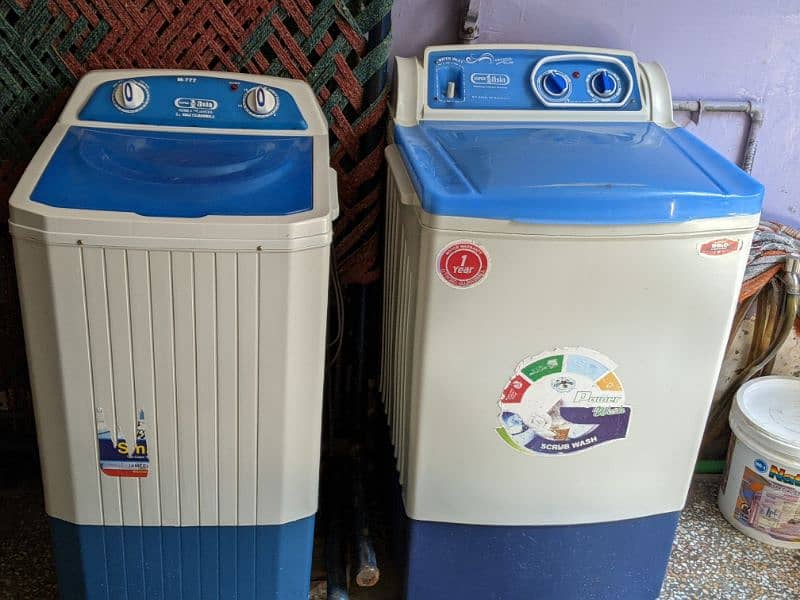 super Asia washer and dryer both for sale with free cooler 5