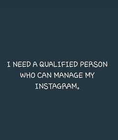 NEED INTAGRAM MANAGER URGENTLY