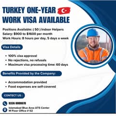 Job Opportunity: Turkey One-Year Work Visa Available