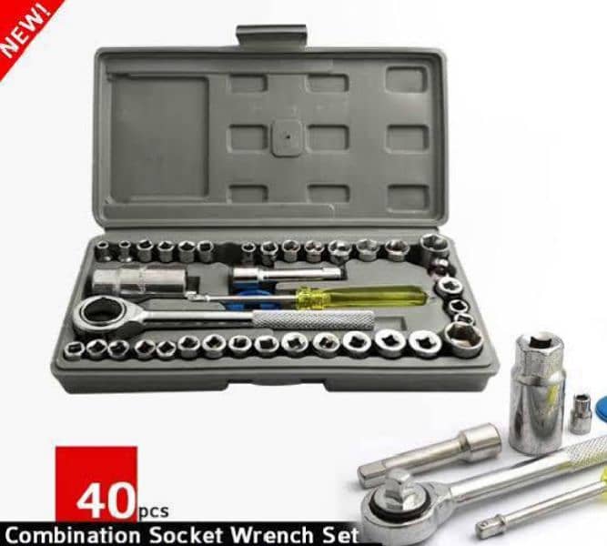 40 pcs socket wrench vehicle tool kit 0