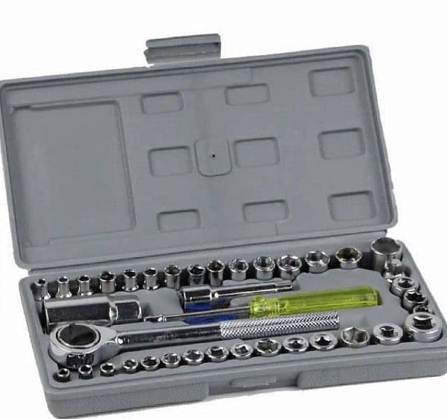 40 pcs socket wrench vehicle tool kit 1