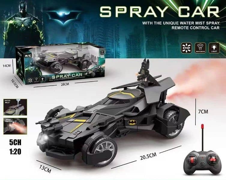 New) Batman Smoke Car Spray Car Toys With Remote Control 0