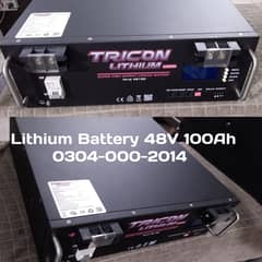 Tricon Lithium Battery 48V 100Ah Loger Bacup for Solar and UPS