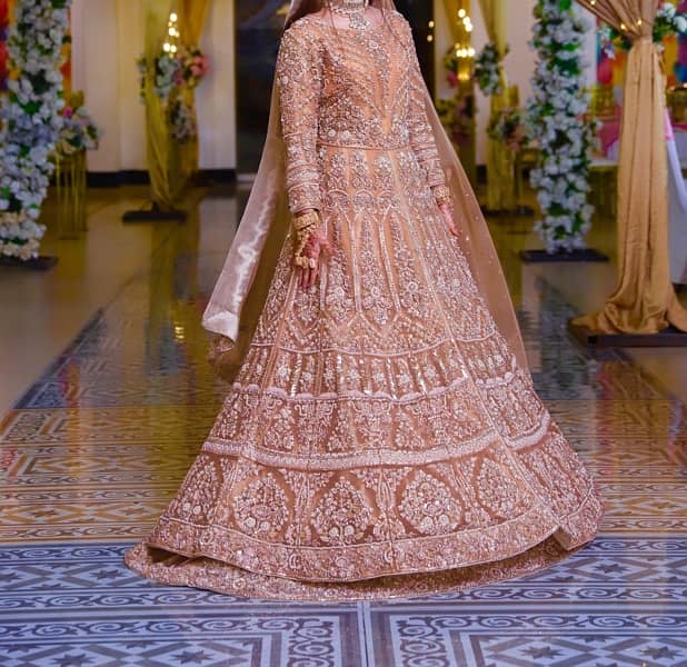 Walima Maxi with lehnga and barat lehnga with 2 dupattas 2