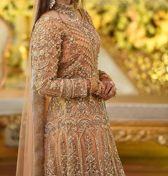 Walima Maxi with lehnga and barat lehnga with 2 dupattas 3