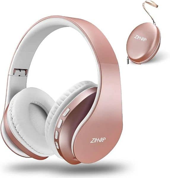 ZIHNIC Bluetooth Headphones Over-Ear, Foldable Wireless and Wired 1