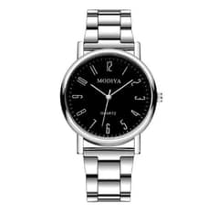 Casual round dial watch Luxury stainless steel wrist watch