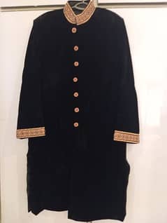 black velvet sherwani