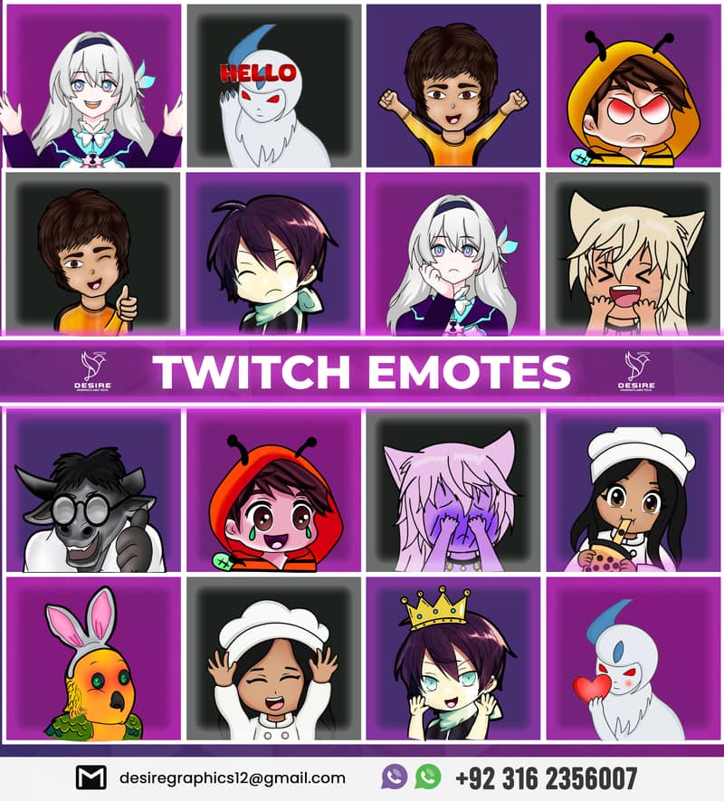 2D/3D Digital Artist - Graphic Designer - 2DVtuber - Twitch Emotes 6