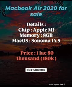 Macbook M1 Air 2020 0