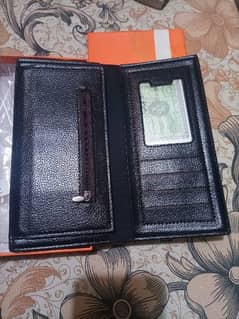 Long leather wallet