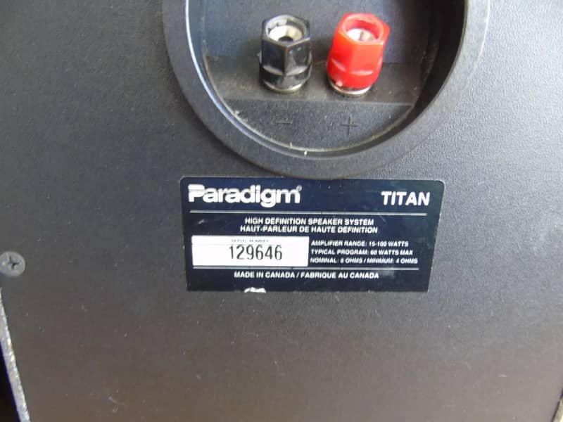 paradigm titan v1 bookshelf speaker Made in Canada-keff,bose,nad,arcam 1