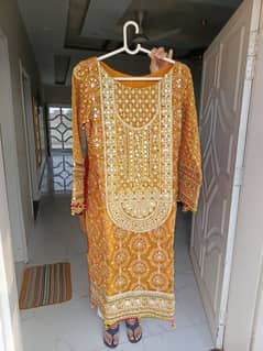 Heavy mehndi designer dress