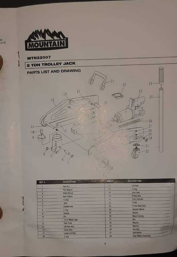 Mountain MTN22007 Hydraulic Trolley Jack 2 Ton 1