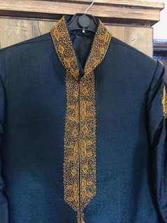 Black Smart Sherwani with complete set 0