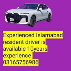 m looking driving job m also residence in islamabad 0