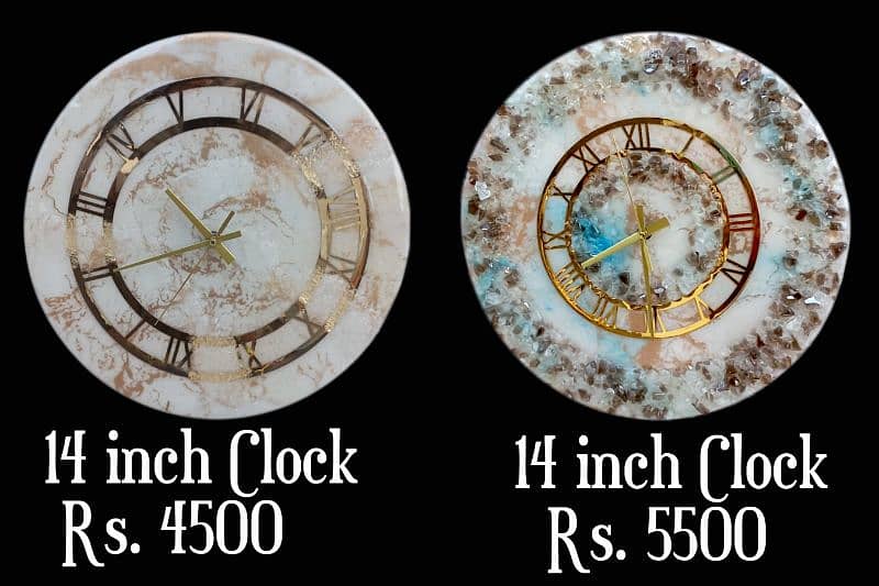 Resin wall clock 14 inch 0