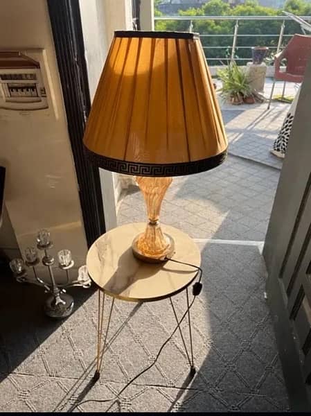 beautiful rich style crystal look lamp with small side table 1