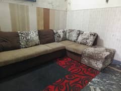 L shaped sofa soft and easy with springs