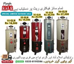 Geyser / Gas geyser / Electric geyser / hybrid geyser available factor